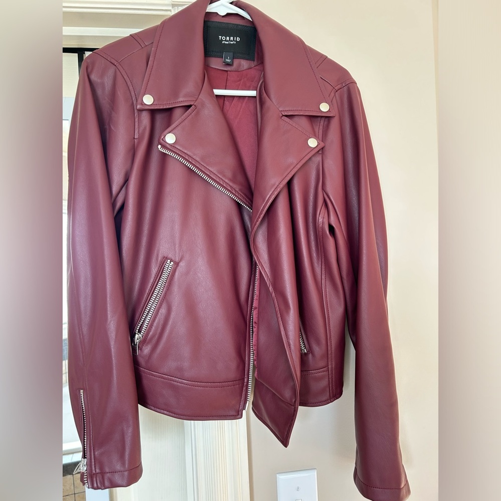 Torrid faux leather moto jacket sz14